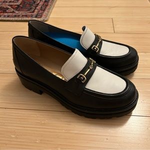 Sam Edelman Tully lug sole loafer black/white